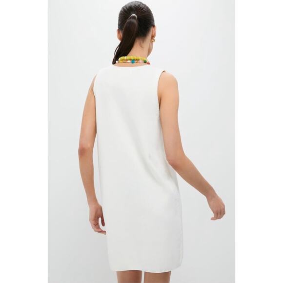 Tuckernuck Pomander Place Bixby Knit Mini Dress Ivory V Neck XL - Picture 4 of 14